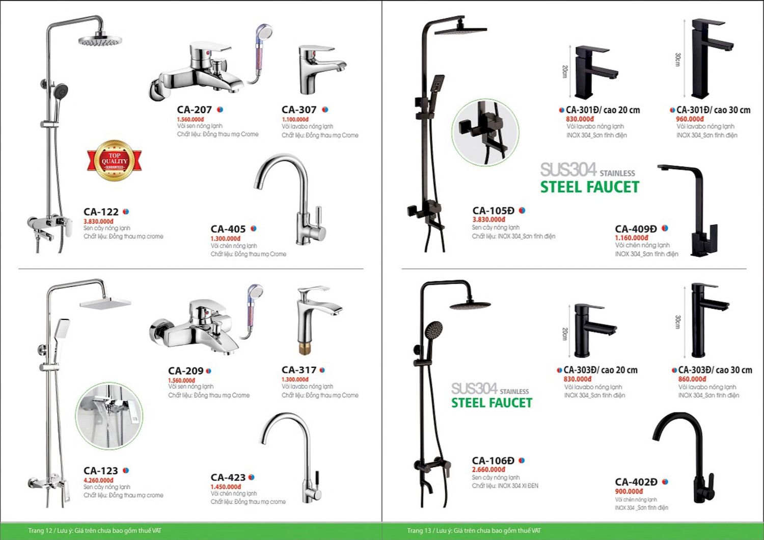 Catalogue và bảng giá Thiết bị vệ sinh VIRGO mới nhất /Page 7